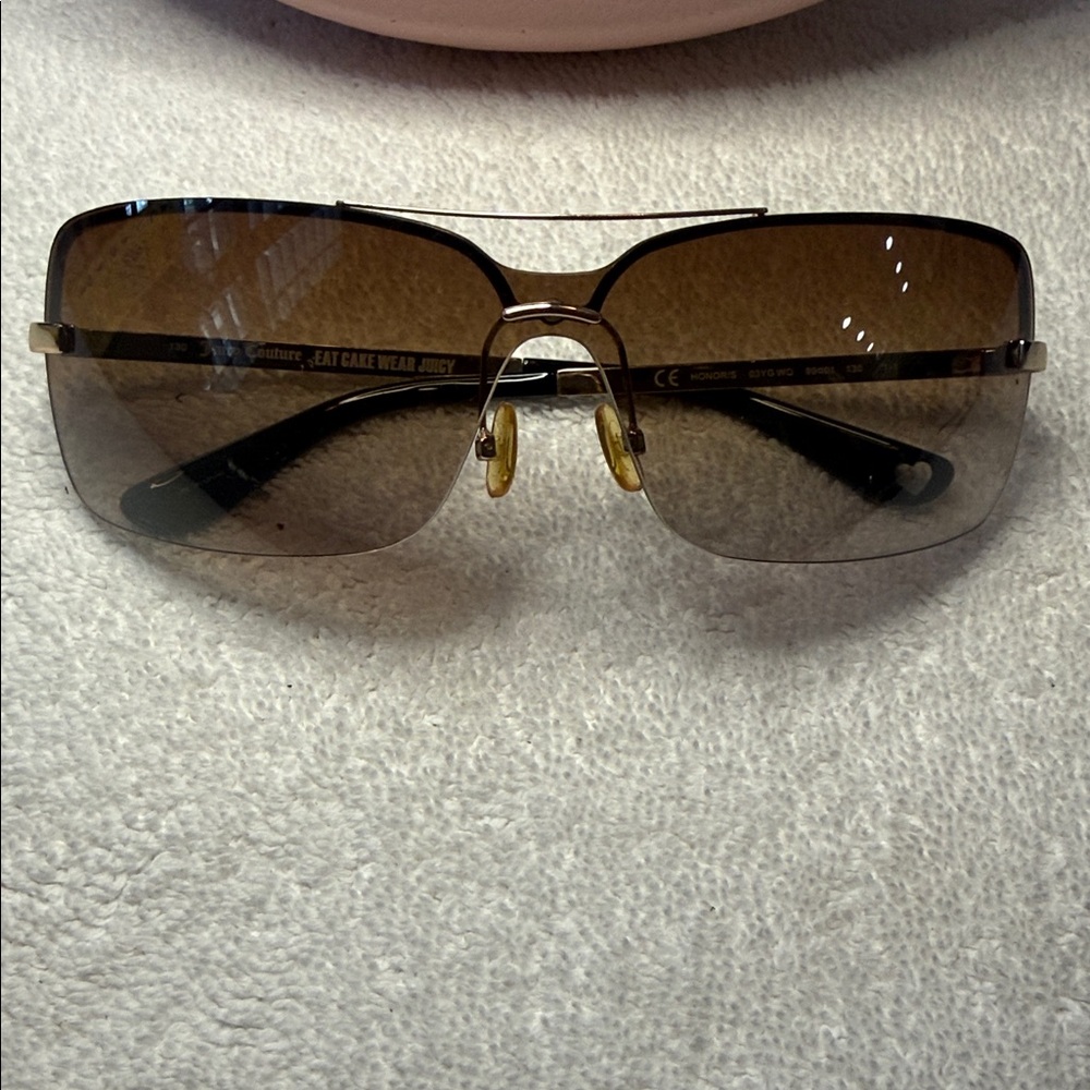 Juicy Couture Honor Gold Square Rounded Fashion Designer Sunglasses - Picture 2 of 10
